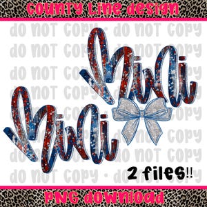 USA Mama Mini PNG: Patriotic Design - 2 Files (Digital Download)