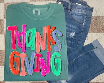 Neon Thanksgiving PNG