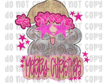 Peppy Santa PNG: Merry Christmas, Boujee Santa (Digital File)