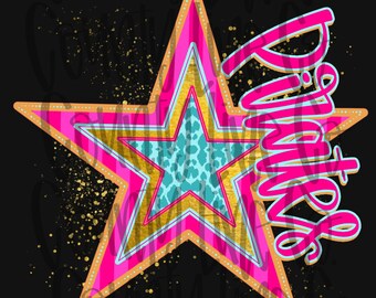 Pirates Neon Star PNG