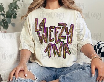 La Weezy Ana Mardi Gras PNG Digital Download