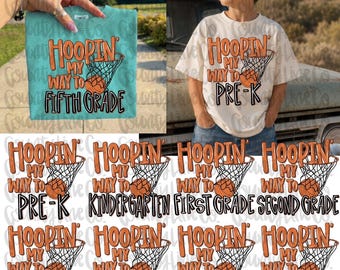 Basketball Back to School Bundle PNG Digital Download