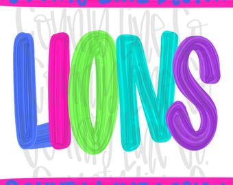 Lions PNG Digital Download