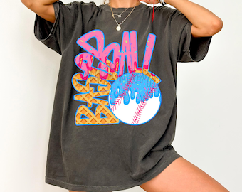 ORIGINAL DESIGNER!! Baseball Ice Cream Drip PNG