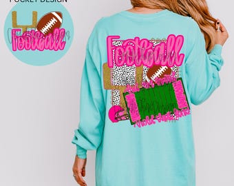 Preppy Football PNG: Pocket Design (Digital File)