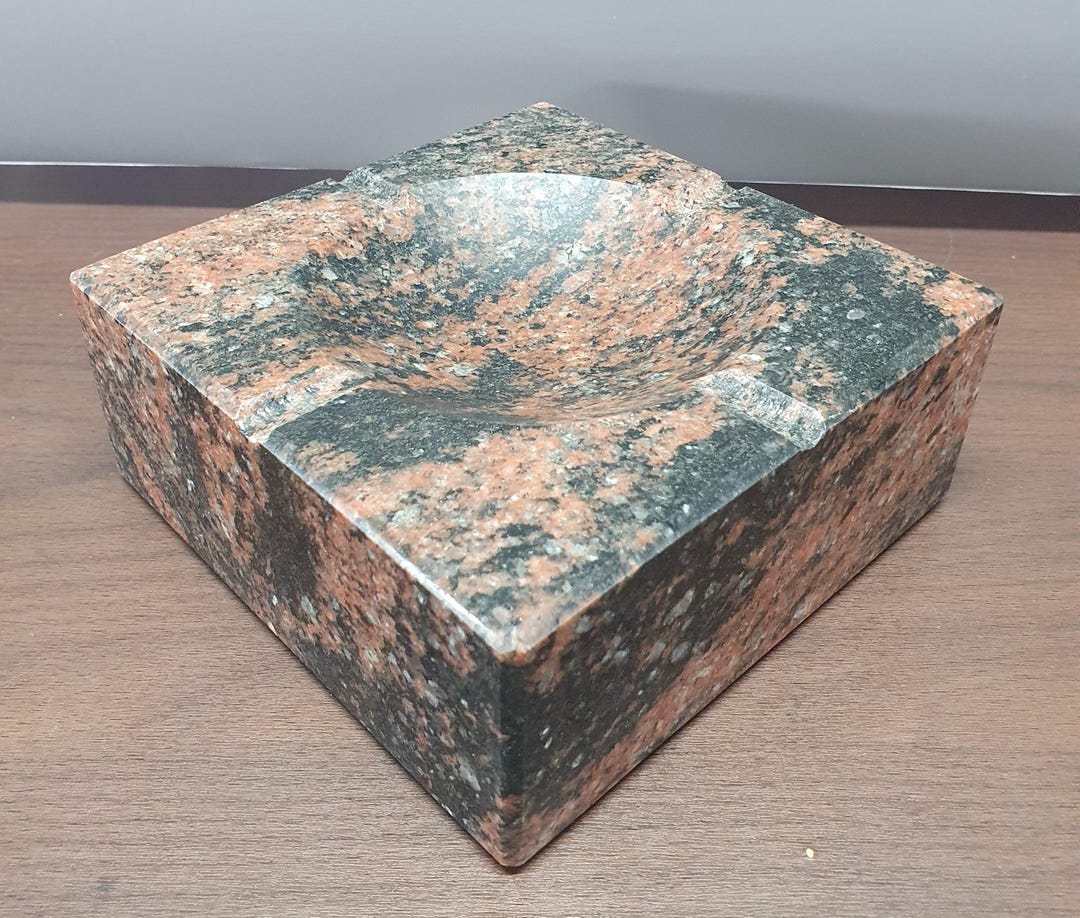 tobacco granite Ashtrey Tobacco Granite Marble Black, Green, Brown, Blue