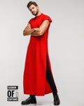 Red Men's Kaftan | Short Sleeve Men's Caftan | Men Clothing | Gift for Husband | Pure Linen Caftan | Men Thobe | American Kaftan for Men product logo