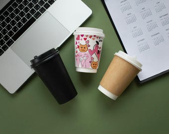 Valentine mug wrap bundle, couple mug template, valentine cup wrap PNG, 11oz 15oz 12oz mug gifts,valentine's day mug colorful cup 2 PNG