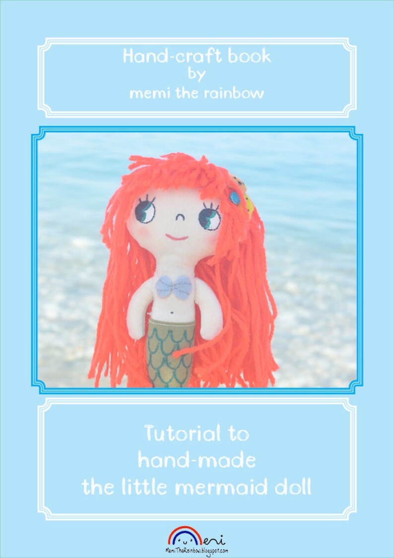 Little mermaid fabric doll turorial ebook image 2