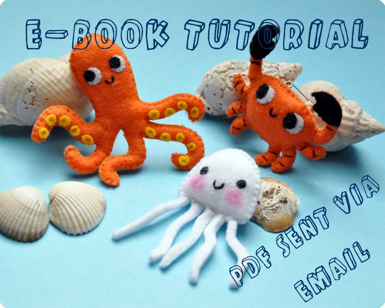 Sea animals felt mascots tutorial ebook pdf image 1