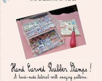 My Hand Carved Rubber Stamps Tutorial - with a lot of patterns