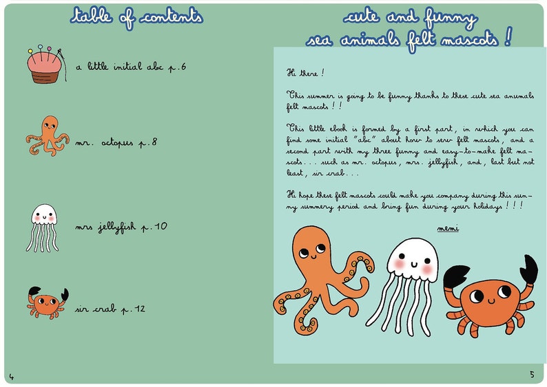 Sea animals felt mascots tutorial ebook pdf image 3