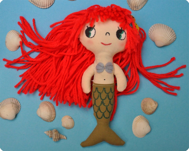 Little mermaid fabric doll turorial ebook image 3