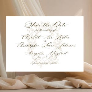 Save the Date con Crest / Save the Date tradizionale / Elegante, senza tempo, classico