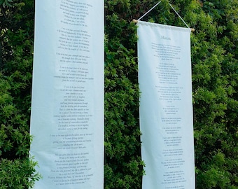 LINEN VOW BANNERS | Set of 2 | Timeless Wedding Signage + Decor
