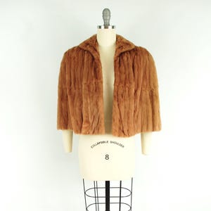 1930s Golden Brown Sable Colored Short Fur Caplet by Three Rivers Furs Michigan / Fur Stole