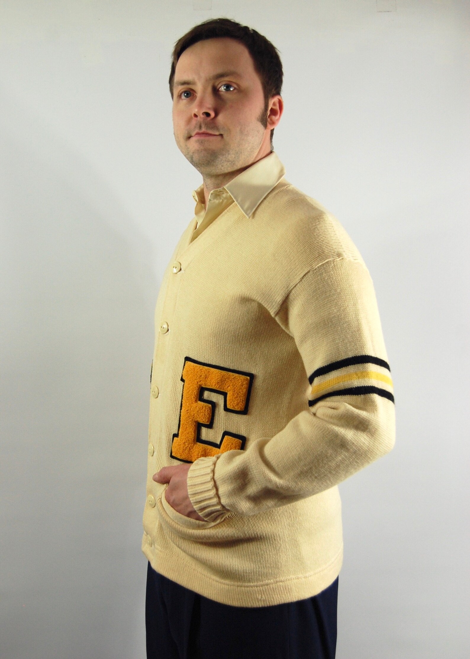 1950s Mens Letterman Sweater / Size / Varsity Cheer Mid 50s Etsy