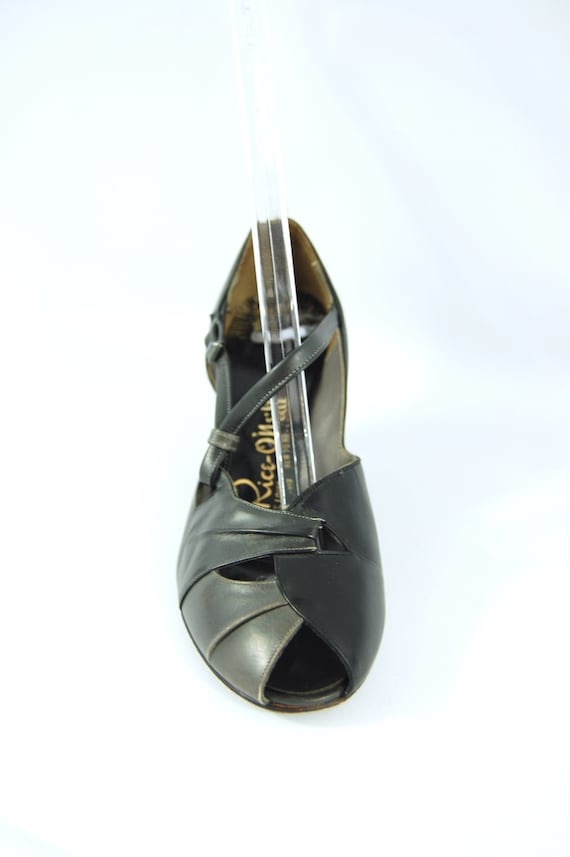 1940s Peep Toe Pumps / Size 6 - 6 1/2 B / Strappy… - image 8