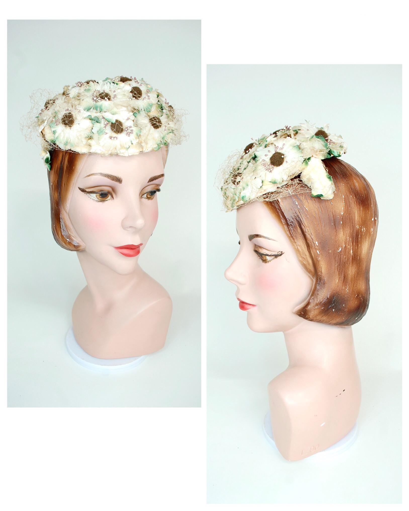 50s Green Fascinator - Etsy