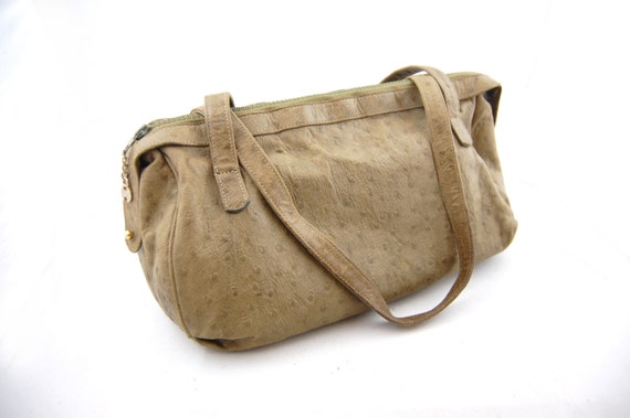 Vintage Halston Ostrich Leather Handbag - 1970s Ha