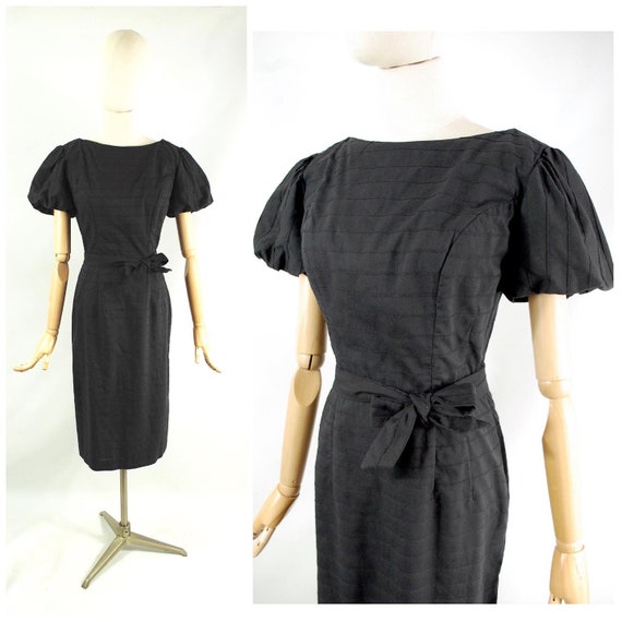Medium 1960s Little Black Dress Timeless Shelf Bust Bracelet Sleeves Classic LBD