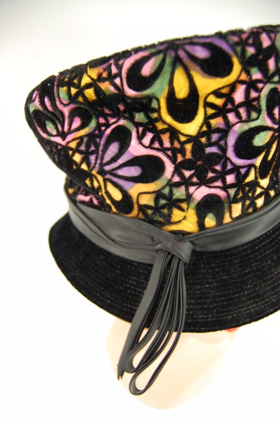 VELVET HAIR BAND BROAD MULTICOLOR FLOWER PATTERN VELVET HAIR BAND BROAD MULTICOLOR FLOWER PATTERN