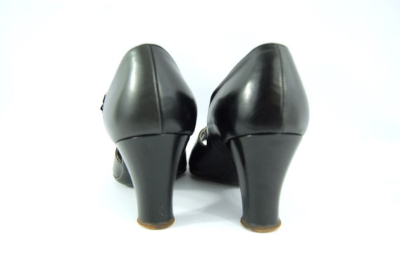 1940s Peep Toe Pumps / Size 6 - 6 1/2 B / Strappy… - image 10