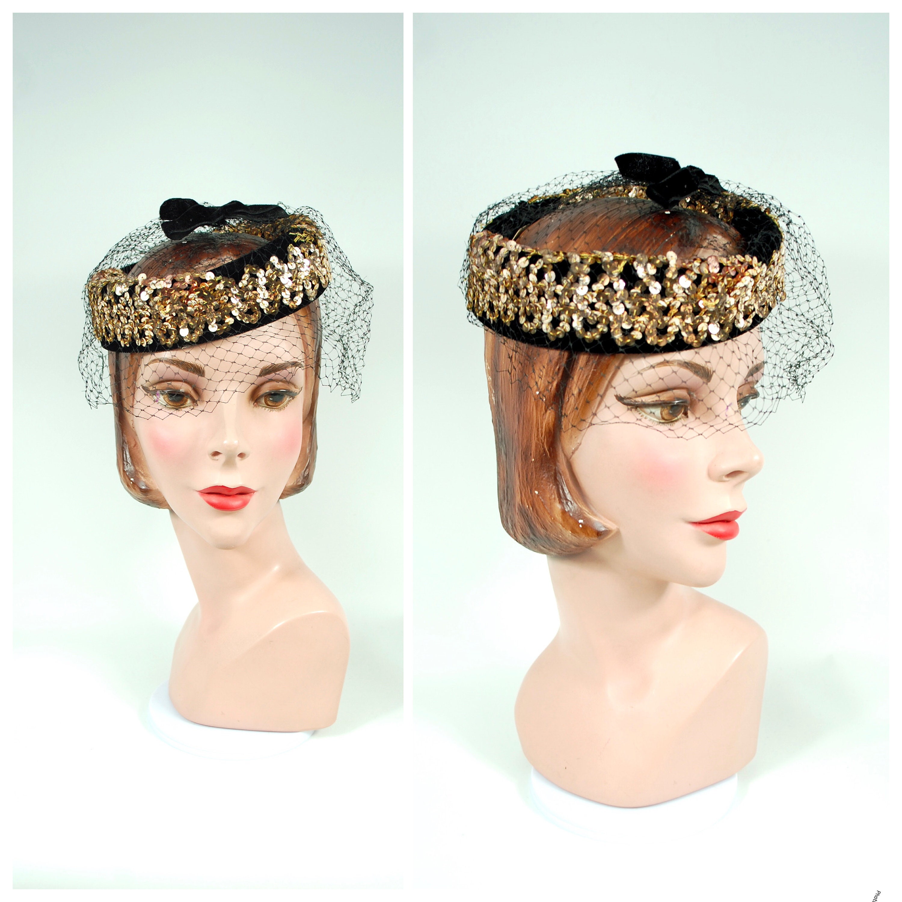 Vintage 60s Green Swirl Hat Genie Dome Birdcage 1960s Birdcage Hat - Etsy main image 2