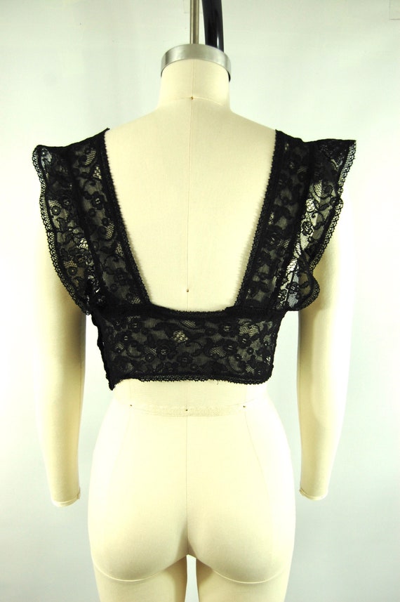 1930s Black Lace Camisole / Small - Medium / Ruff… - image 4