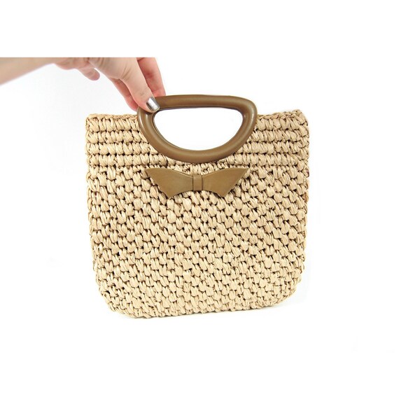1960s Koret of California Straw Handbag / Small Straw Purse Straw Tote  Natural Straw Brown Leather Late 1950s Early 1960s Spring Handbag - Etsy