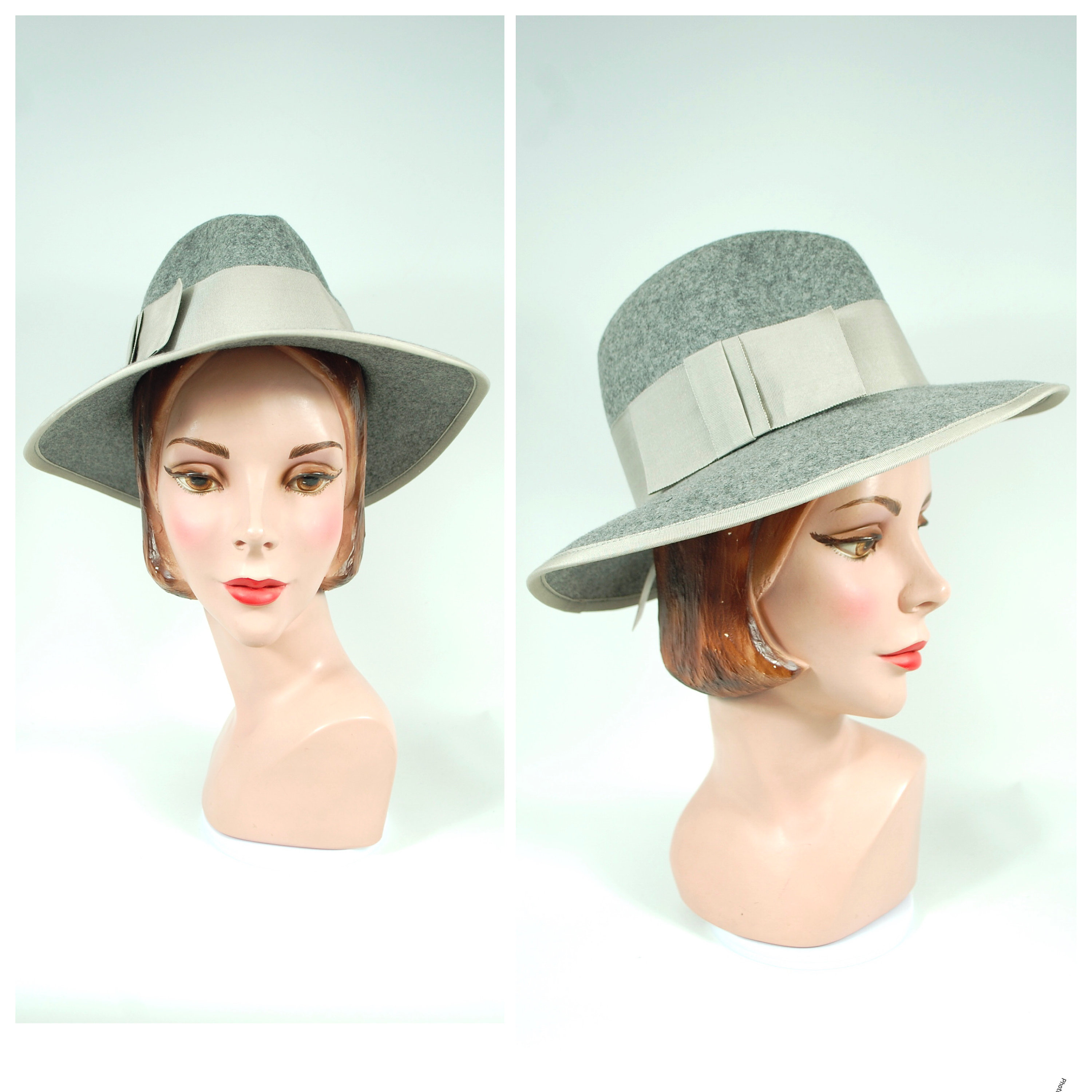 1970s Grey Wool Felt Fedora Hat: Betmar for Saks Fifth Avenue