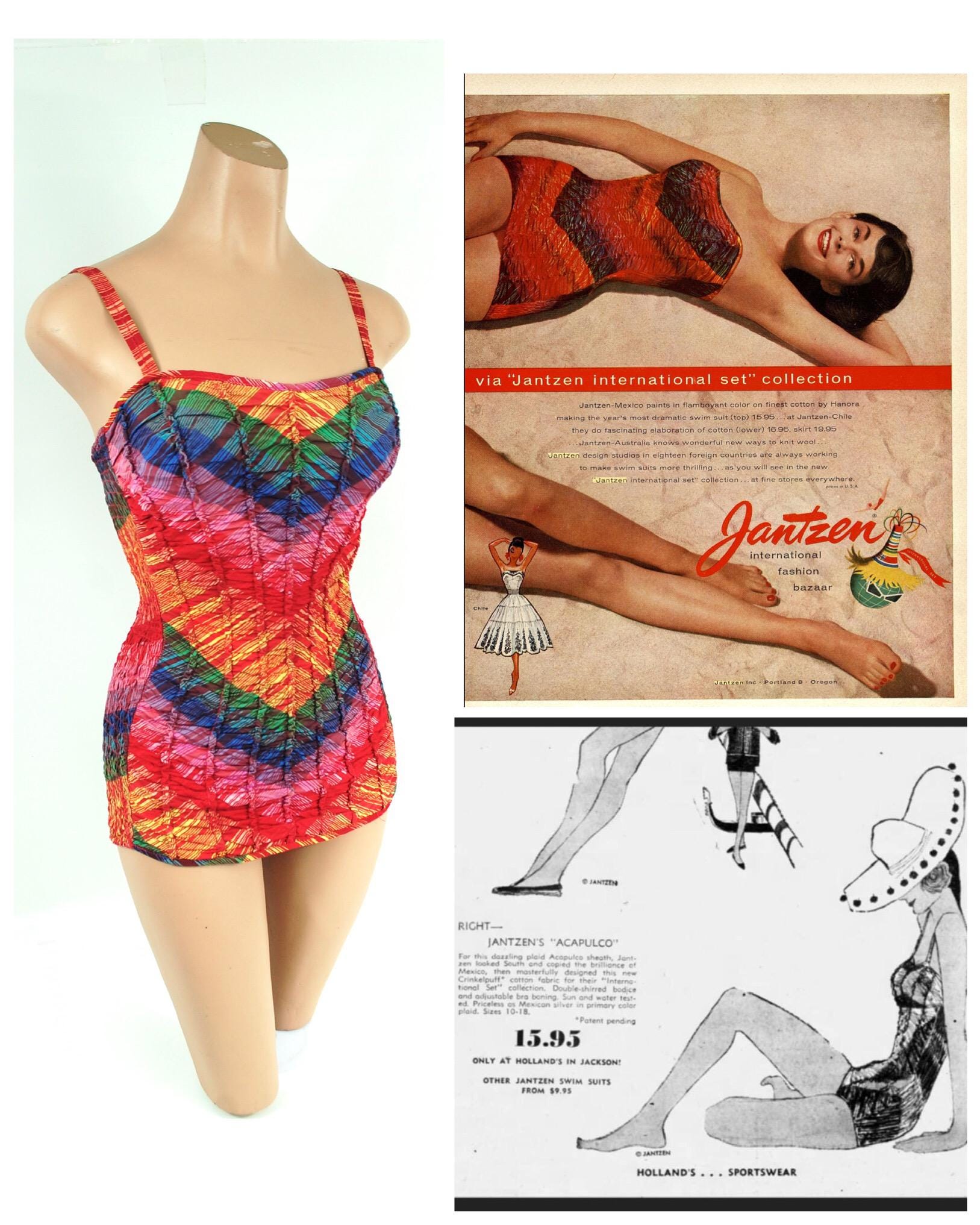 50s Jantzen スイムウェア Jantzen - Swim Wear - Swim Suits - 1950s - Metal Sign 11 x