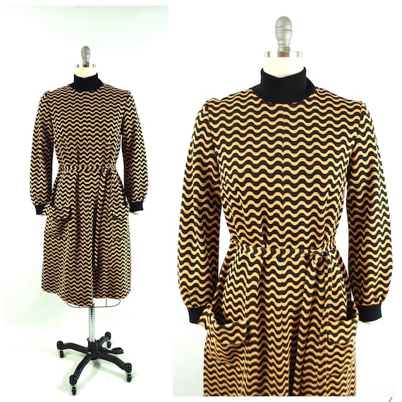 1960s 1970s Katja Of Sweden Knit Dress / 40 Bust … - image 1