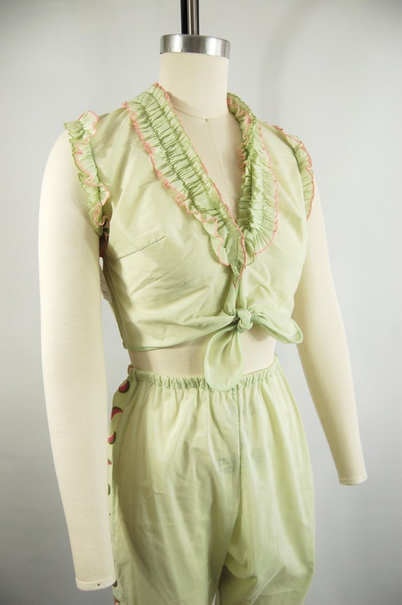 1950s Mint Green Pajama Set / size 34 / Rogers Li… - image 3