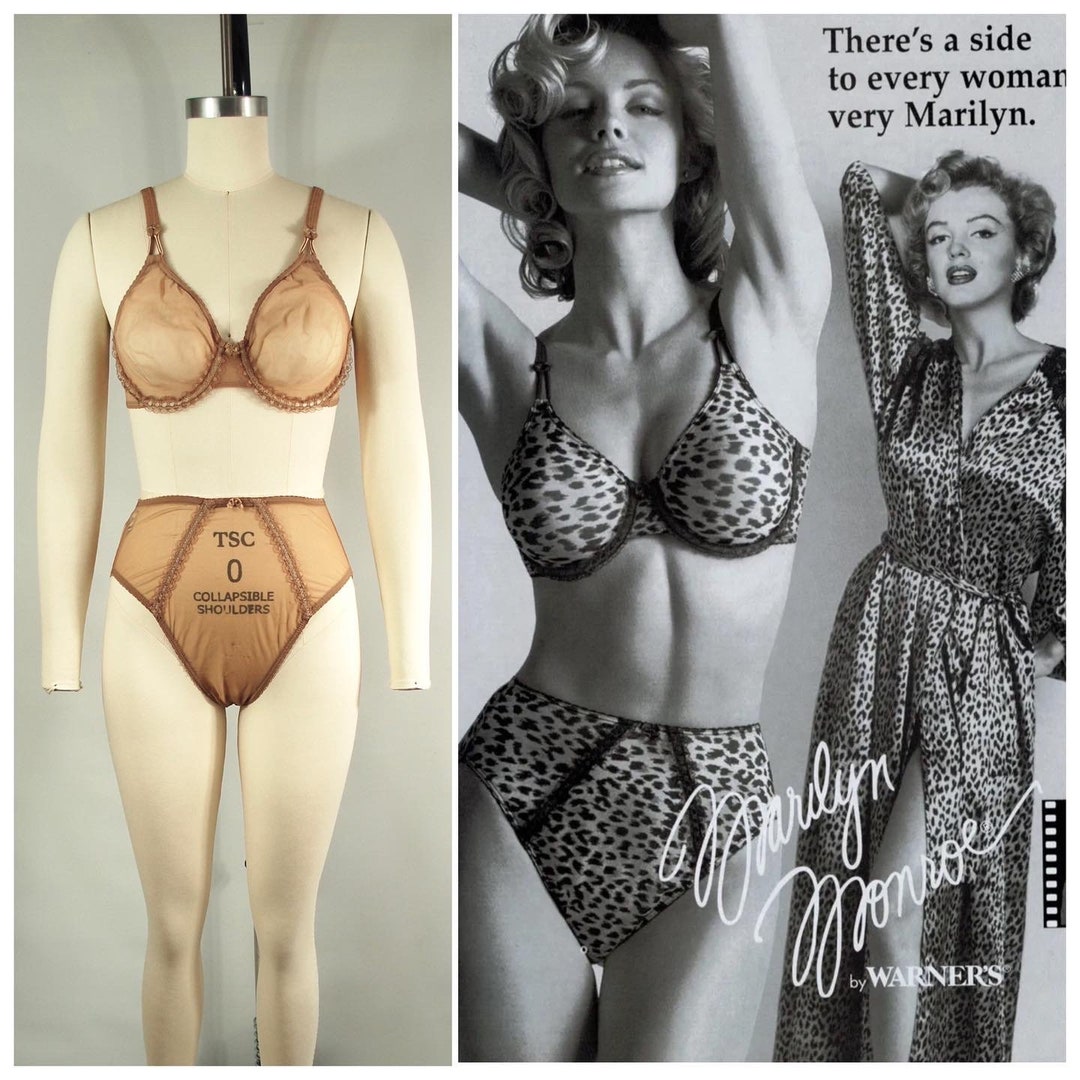 Vintage Warners Marilyn Monroe Bra and Panties / Small Nude - Etsy España