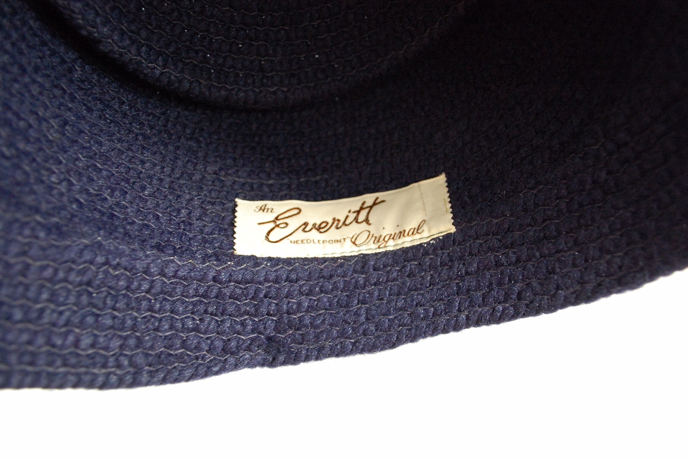 Vintage Everitt Cloche Hat? Vintage Everitt Woven Bucket Hat, Vintage Knit Hat, 1940s  main image 2