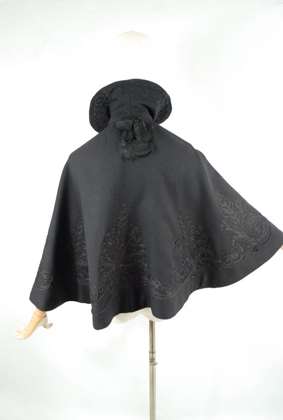 Late 1800s Victorian Caplet / Black Soutache Trimmed Short Cape - Etsy