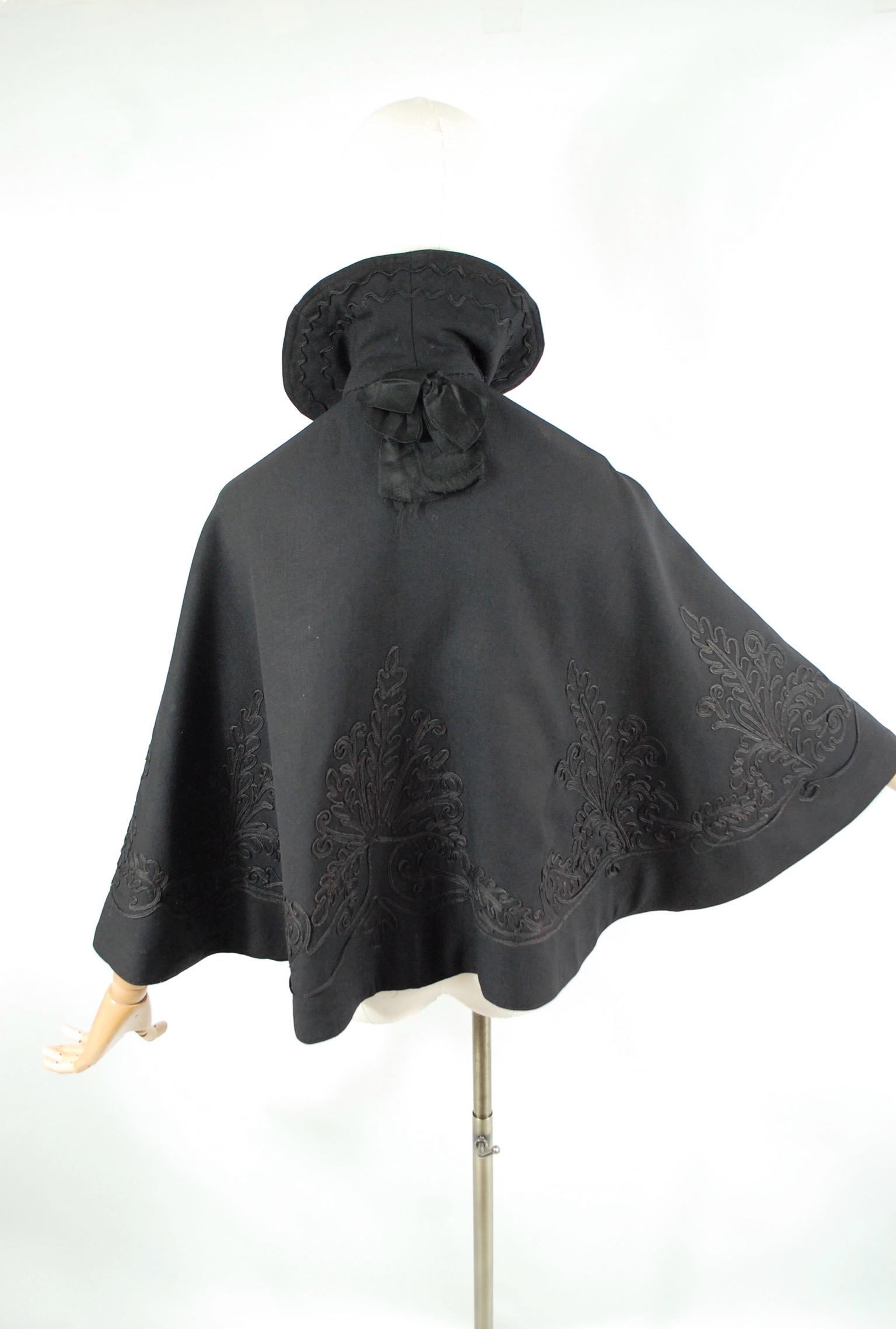 Late 1800s Victorian Caplet / Black Soutache Trimmed Short Cape - Etsy