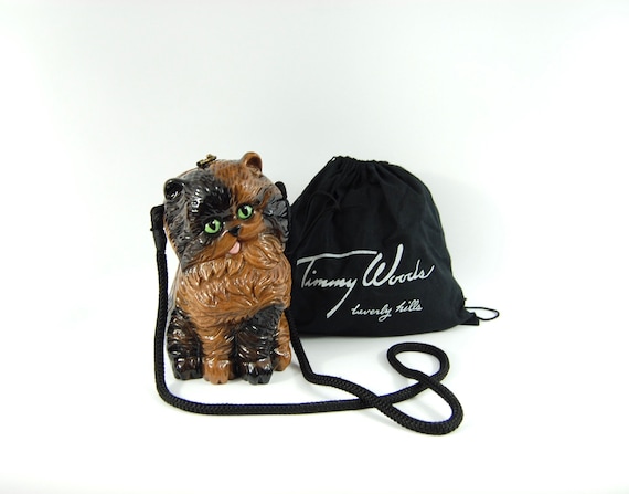 Limited Edition Timmy Woods Kitty Purse / Hand Pai