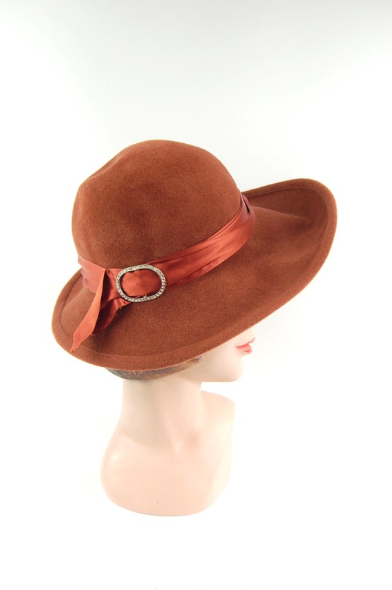 70s Rust Betmar Hat Ladies Fedora Hat / 30s 40s st