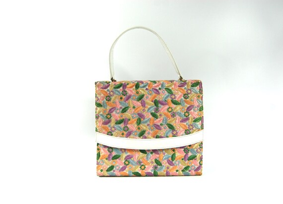 1960s Colorful Embroidered Handbag - Tower Chicago