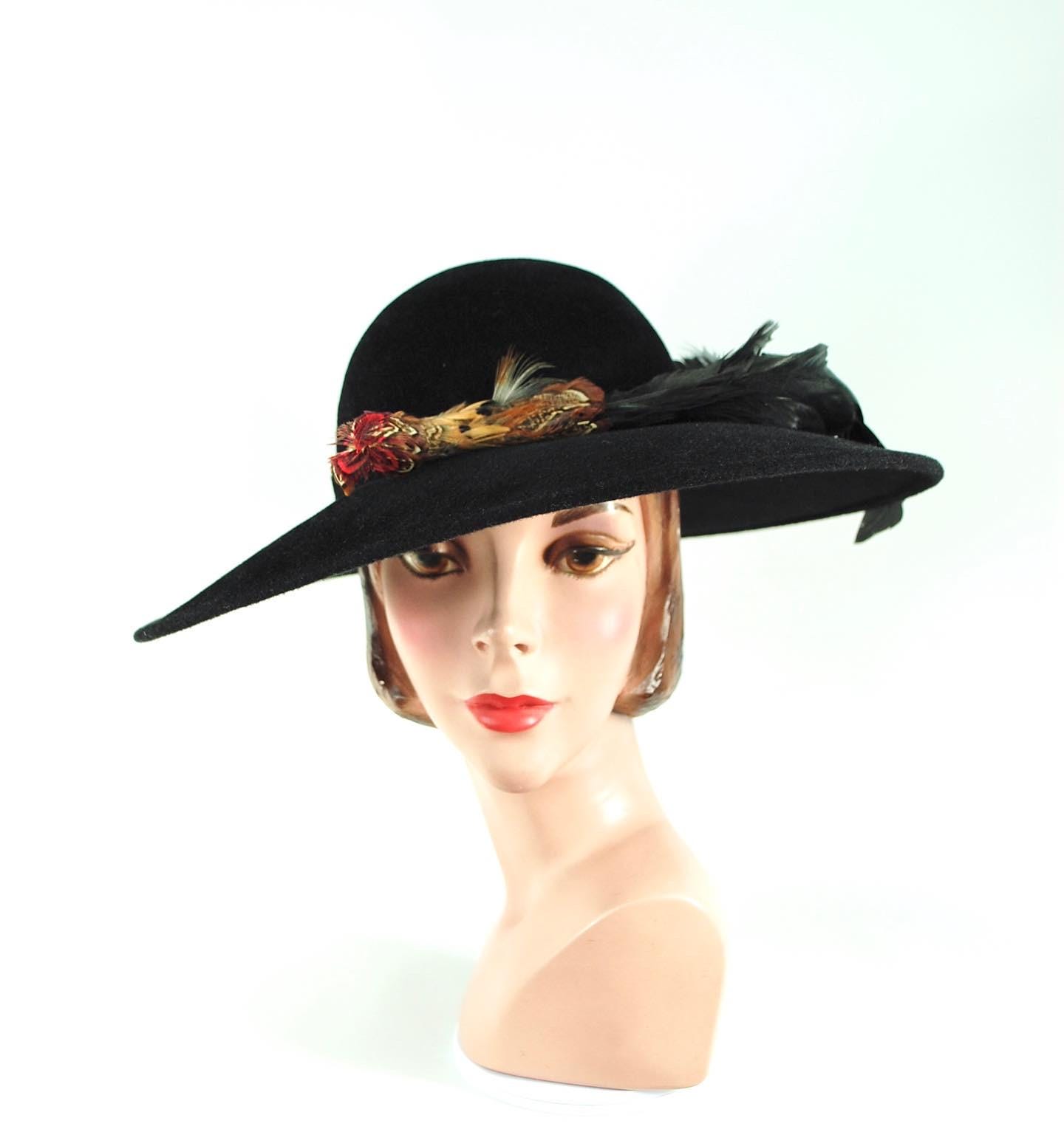 80s Large Brim Hat - Etsy display picture 2