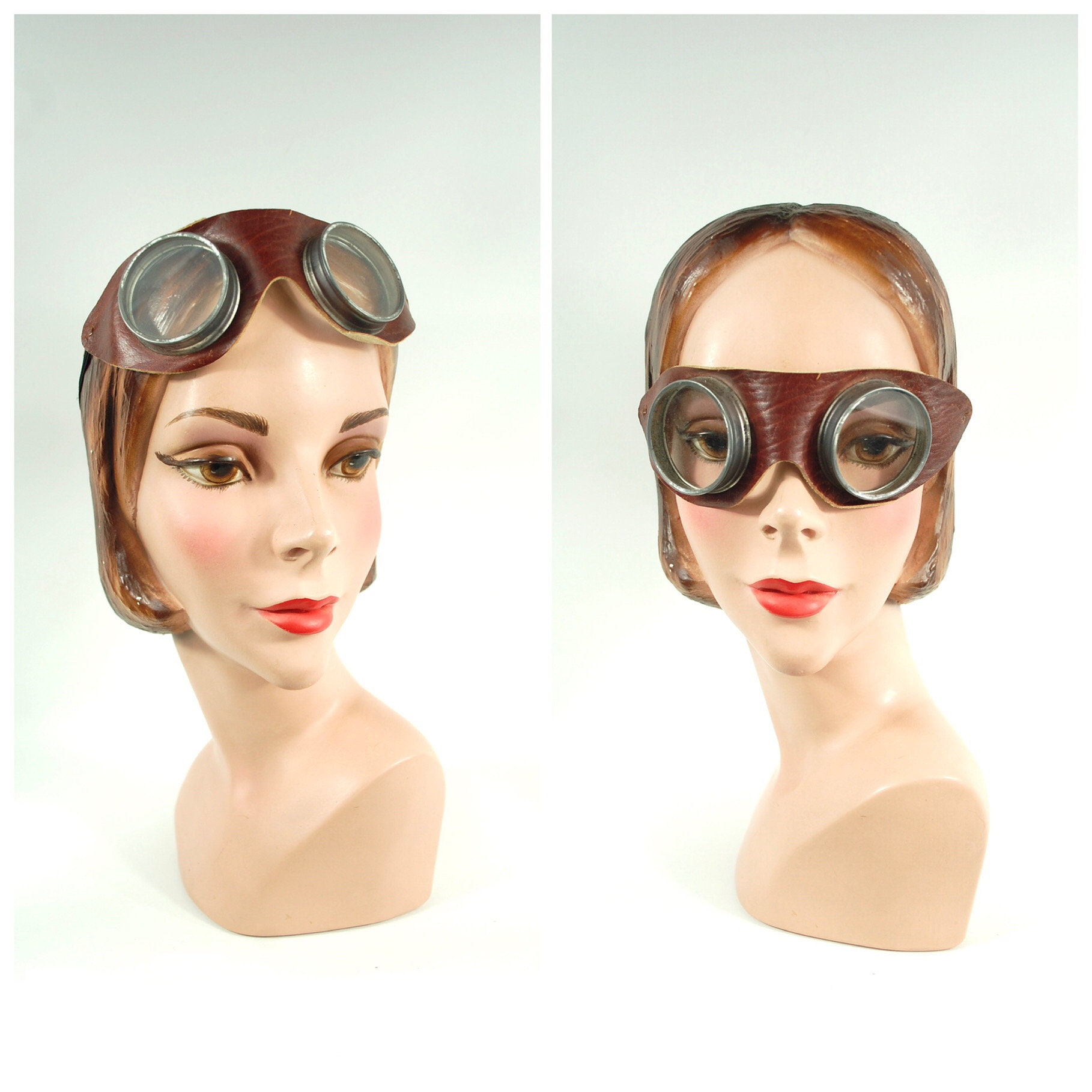 Steampunk Goggles On Head