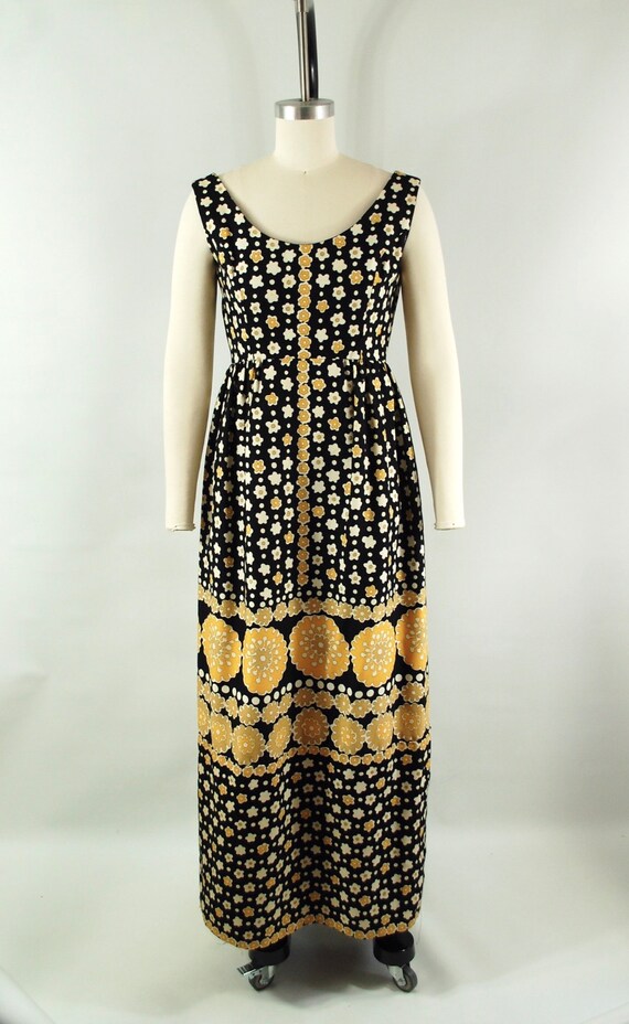 Late 1960s Victor Costa Maxi Dress / 34 bust / Su… - image 5