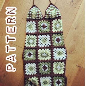 PATTERN ONLY! Granny square dress.