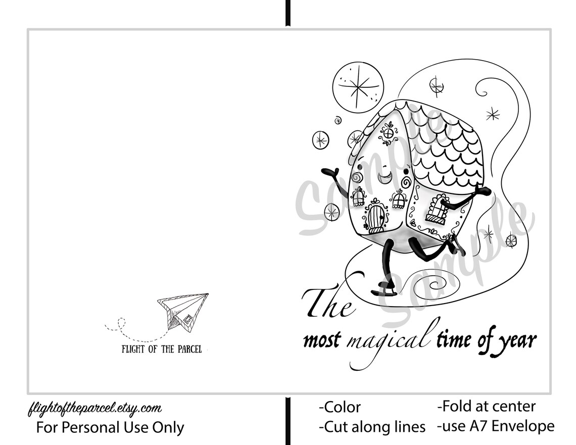 PRINTABLE Card coloring sheet card Downloadable PDF | Etsy