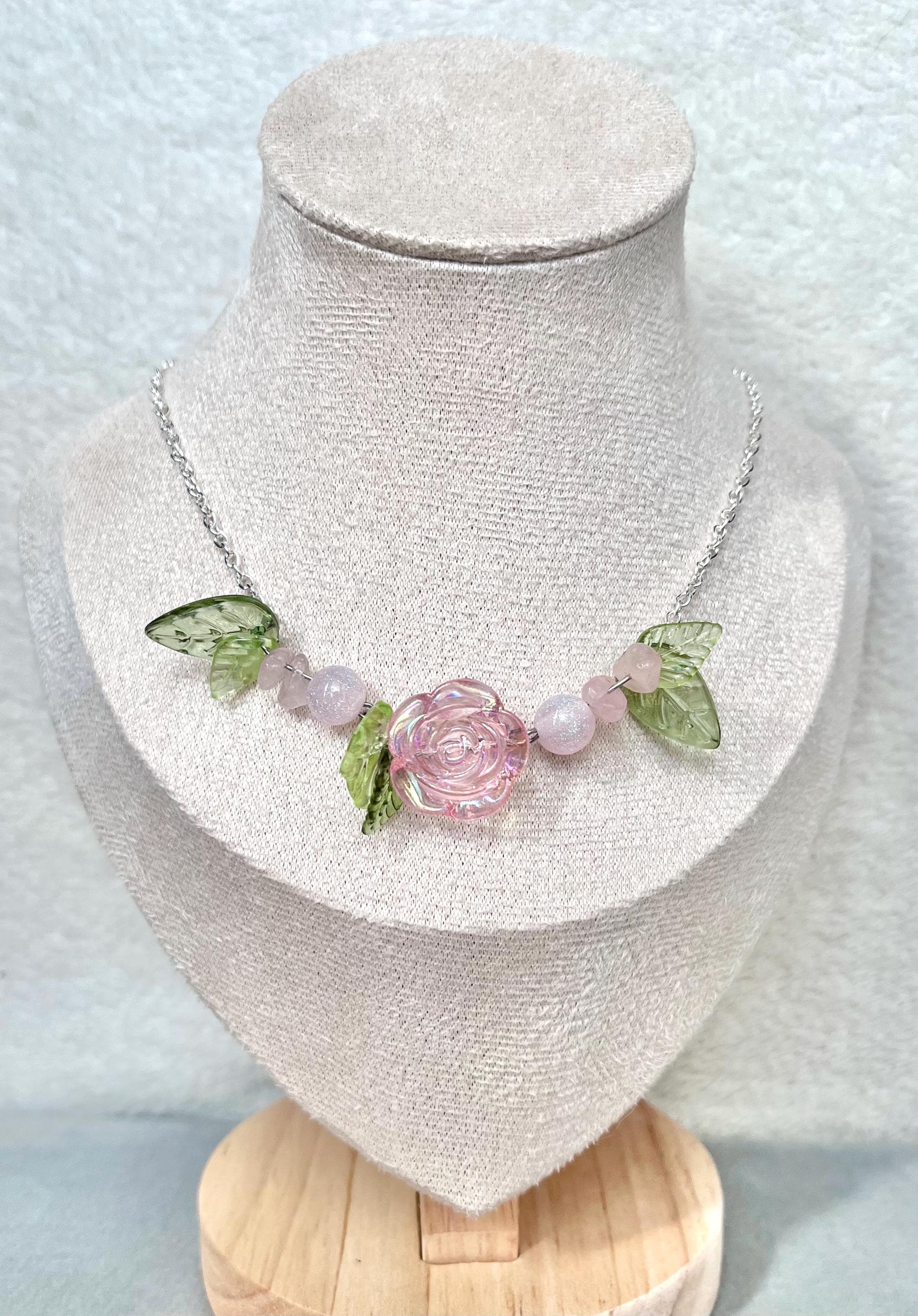 Collier Sautoir Fantaisie Perles Bonbons Pastel Rose Multicolore - Idée Cadeau Femme, Neuf
