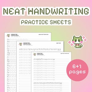 Handwritten Cursive Practice Workheets, Printable Handwriting Worksheets, Lettering Practice, Improve Handwriting, Alphabet Writing Practice