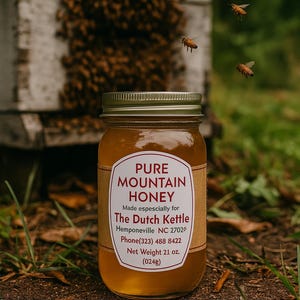 Dutch Kettle Amish Made Pure Mountain Honey 22 oz