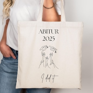 Abitur Geschenk Tragetasche Baumwolle Abi Schulabschluss, I did it, Bachelor Geschenk Prüfung Abschluss Ausbildung Master Master Abschluss